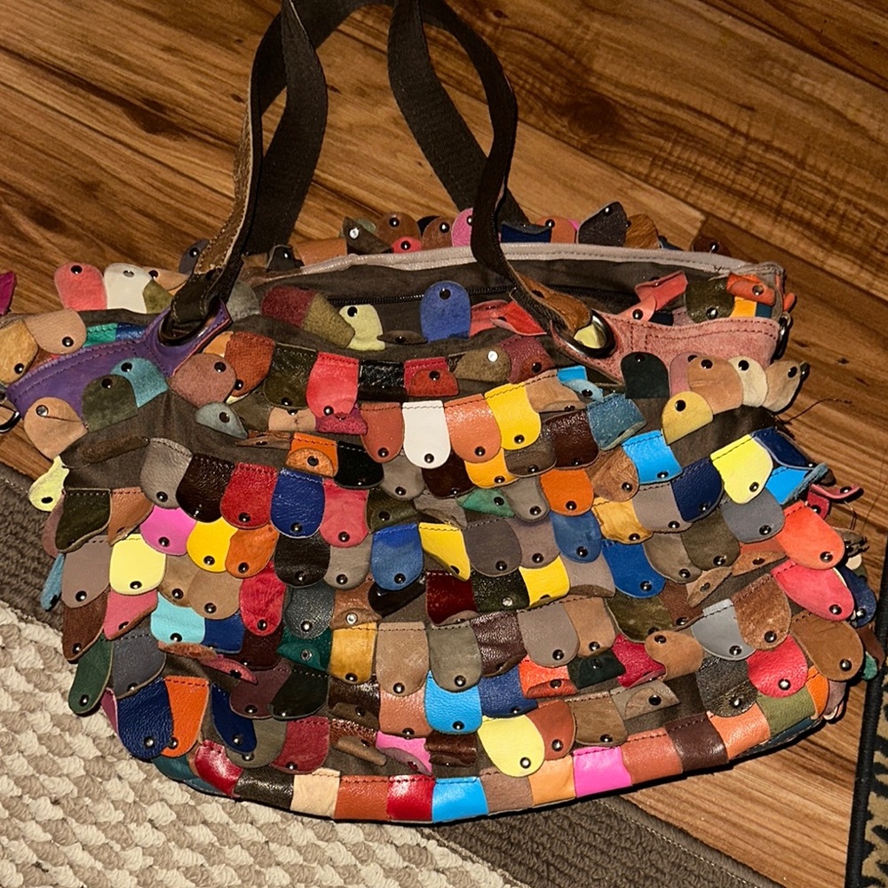 Multicolor Patchwork Tote Bag - image 1